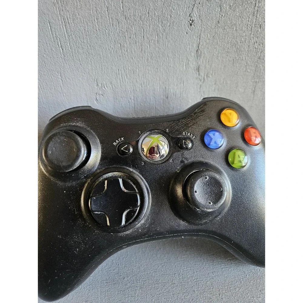 Xbox 360 Wireless Controller Black Official Gaming Battery Pack Not Tested